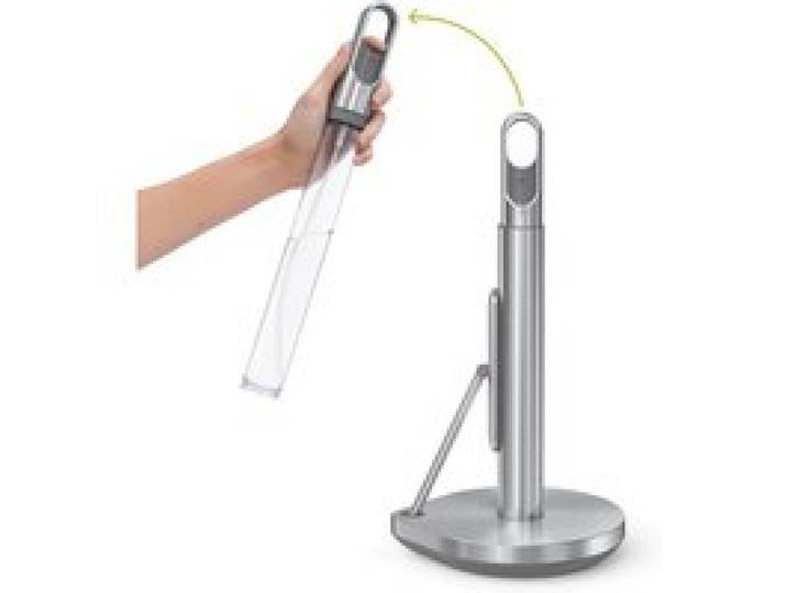 Porte-Serviettes sur Pied simplehuman avec Pompe de pulvérisation en Acier Inoxydable brossé