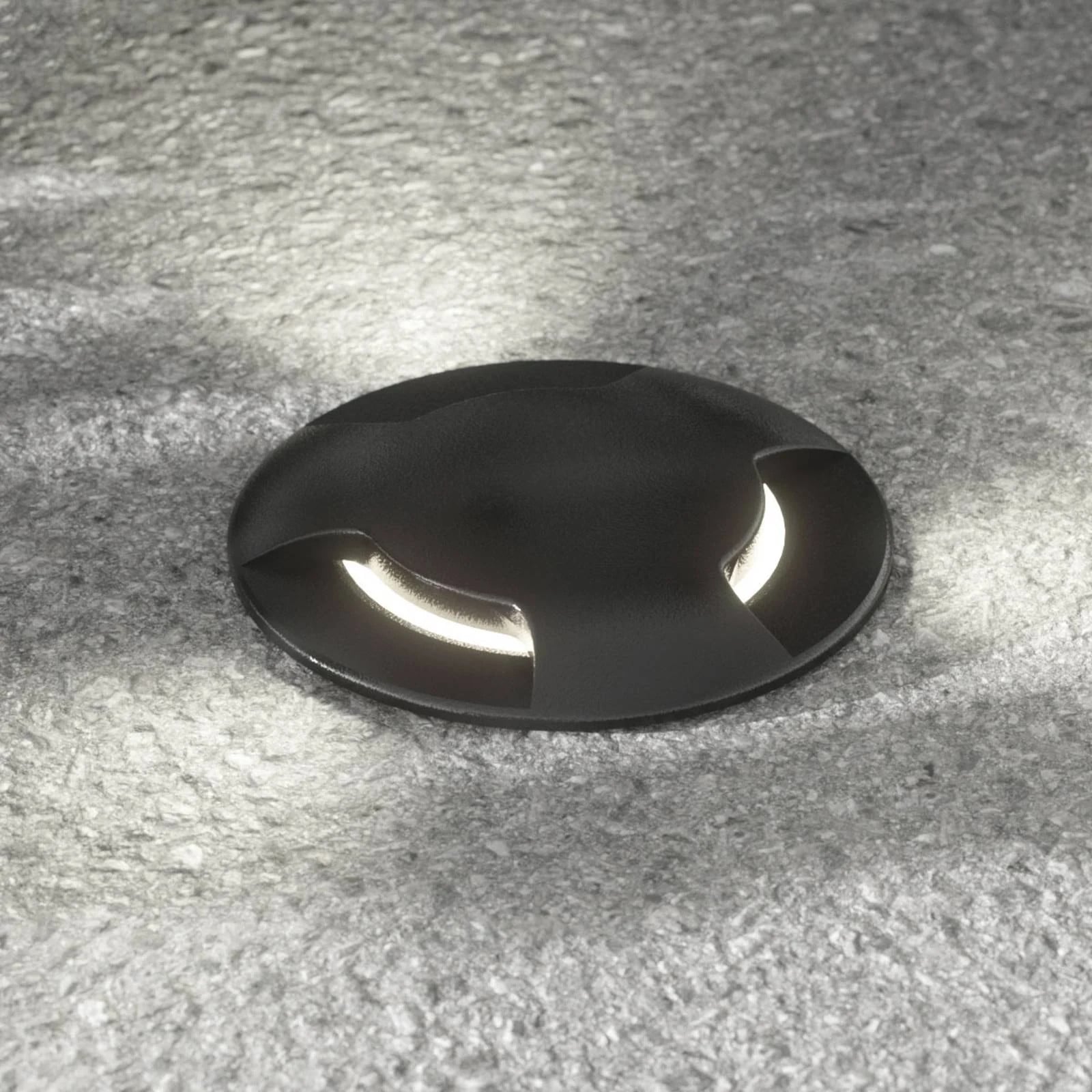 Fumagalli LED inbouwgrondspot zwart rond modern IP67 IK09