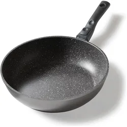 Stoneline FLEX Schmorpfanne 24 cm, mit abnehmbarem Griff, Made in Germany, Pfanne + Kochtopf, Schwarz