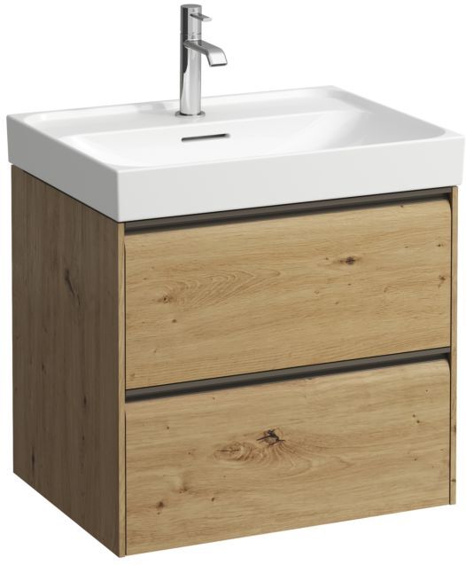 Laufen Meda Waschtischunterschrank H4215720112671 58,4x51,5x44,8cm, 2 Schubladen, wildeiche