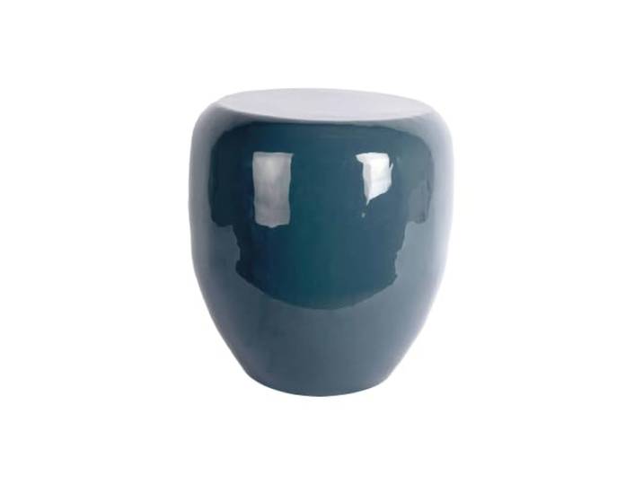Leitmotiv Hocker Catania - Blau - 40x40x46cm Rund - skandinavisch - Metall - Küchenhocker - Barstühle - Hocker für Esszimmer - Küche - Theke - Bar