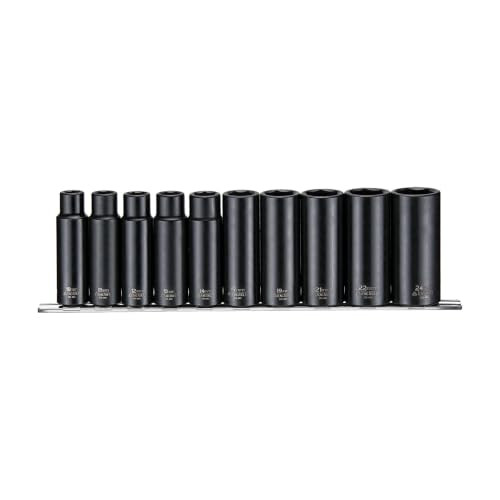 Teng Tools Lange Slagdoppenset 1/2 inch - 10 stuks