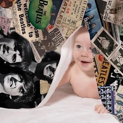 Uplift Picks The Beatles Flannel Throw Blanket Retro Music Art Bed And Sofa Cover 6 150x125 Cm