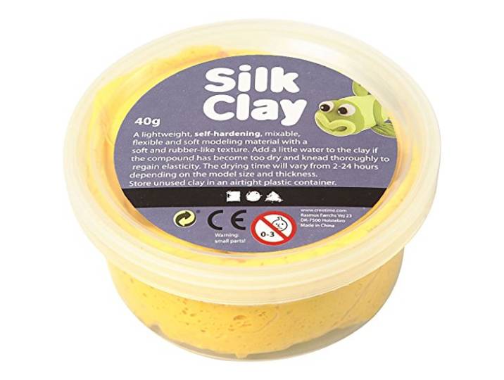 Creativ 100263 40 g Zijden Klei, Geel