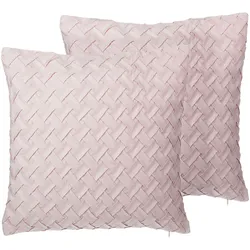 DEKOKISSEN 2er-Set Pastellrosa 45/45 cm Tithonia