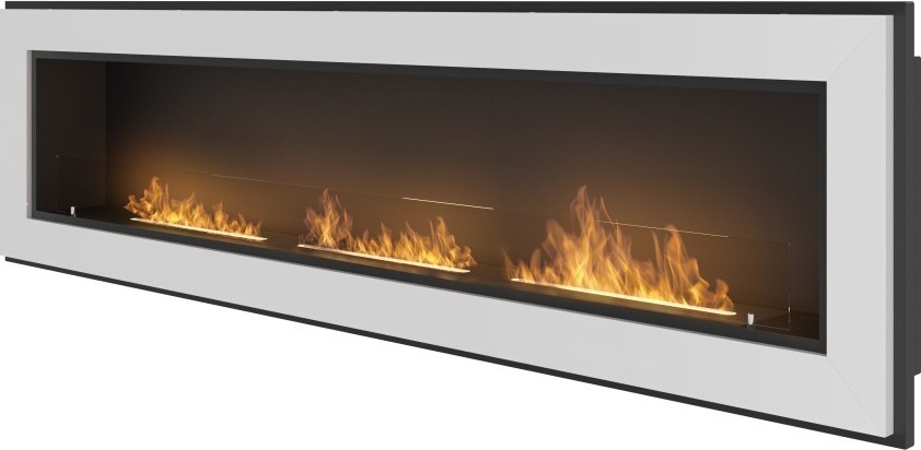 Frame 1800 SimpleFire Einbau-Bioethanolkamin mit weißem Glas