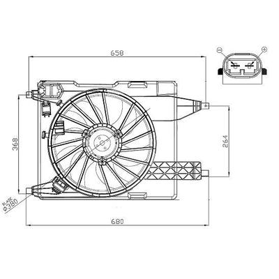 Nrf Lüfter, Motorkühlung [Hersteller-Nr. 47966] für Renault