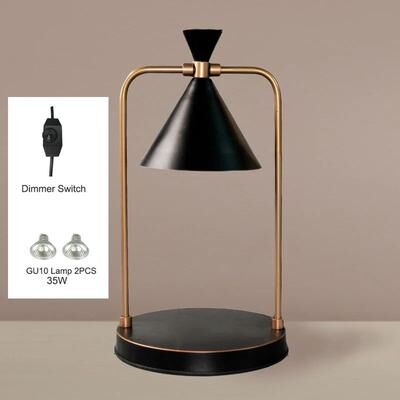 Inspired Living LuxeGlow Candle Warmer Lamp Adjustable Electric Candle Warmer For Clean Fragrance & Cozy Ambiance black uk Plug 220v