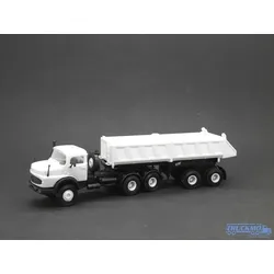Scaletrucks Bausatz Rundhauber mit Meiller Kippauflieger weiß ST-0522
