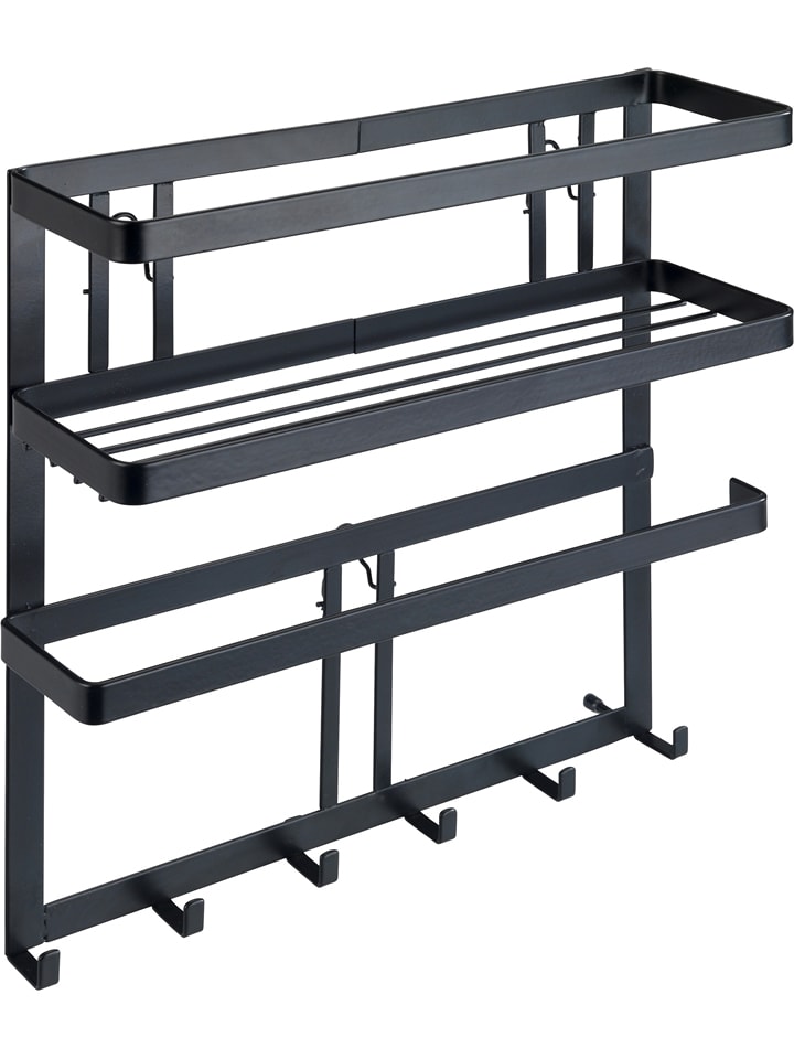 Wenko Küchenregal in Schwarz - (B)30 x (H)33 x (T)9 cm - onesize