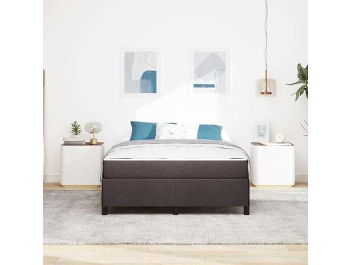 KTHLBRH Doppelbett 160 x 200 cm Dunkelbraun Technisches Holz, Taschenfedern, 280 kg Tragkraft, feste Latten