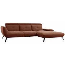 Ecksofa Seattle Cord Gold Kupfer