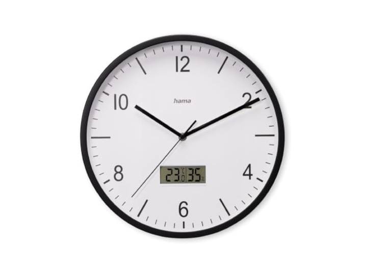 Funkwanduhr Lanzarote , m. Thermometer/Hygrometer, Ø 35cm, ohne Ticken, SW