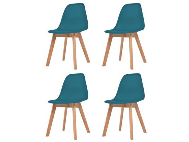YUTAASU Esszimmerstühle 4 STK. Türkis Kunststoff Ergonomisches Design, Massivholzbeine, Schmutzabweisend, Leicht zu Reinigen, Einfache Montage