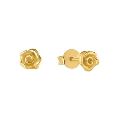 Paar Ohrstecker AMOR "Rose", gold (gelbgoldfarben), Ohrringe, Damen, 6mm, Silber 925 (Sterlingsilber)