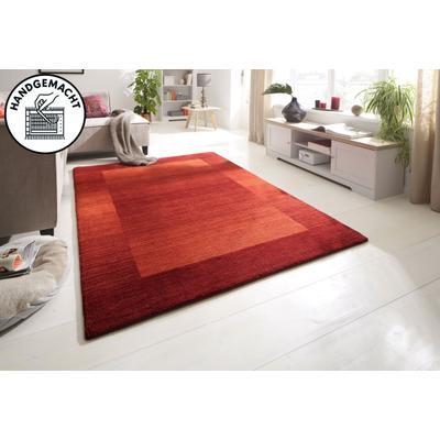 Wollteppich THEKO "Gabbeh Super, Handweb, auch als Läufer erhältlich, reine Wolle" Gr. 5, rot, B:200cm H:9mm L:200cm, Wolle, Teppiche, Schlafzimmer, Wohnzimmer, Esszimmer, auch als Bettumrandung