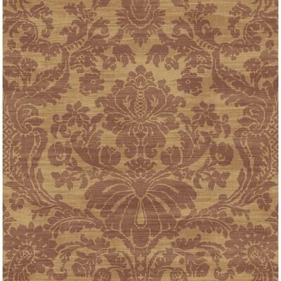 Seabrook Designs Magdalena Damask Unpasted Wallpaper