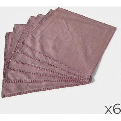 Serviettenhalter HOME AFFAIRE "Serviette in rose 6erSet", rosa (rose), B:40cm H:0cm L:40cm, Serviettenhalter