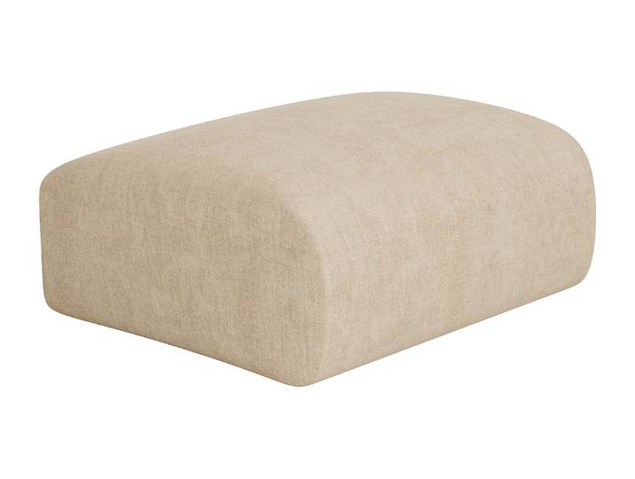 Pouf en tissu beige POGNI de Maison Céphy