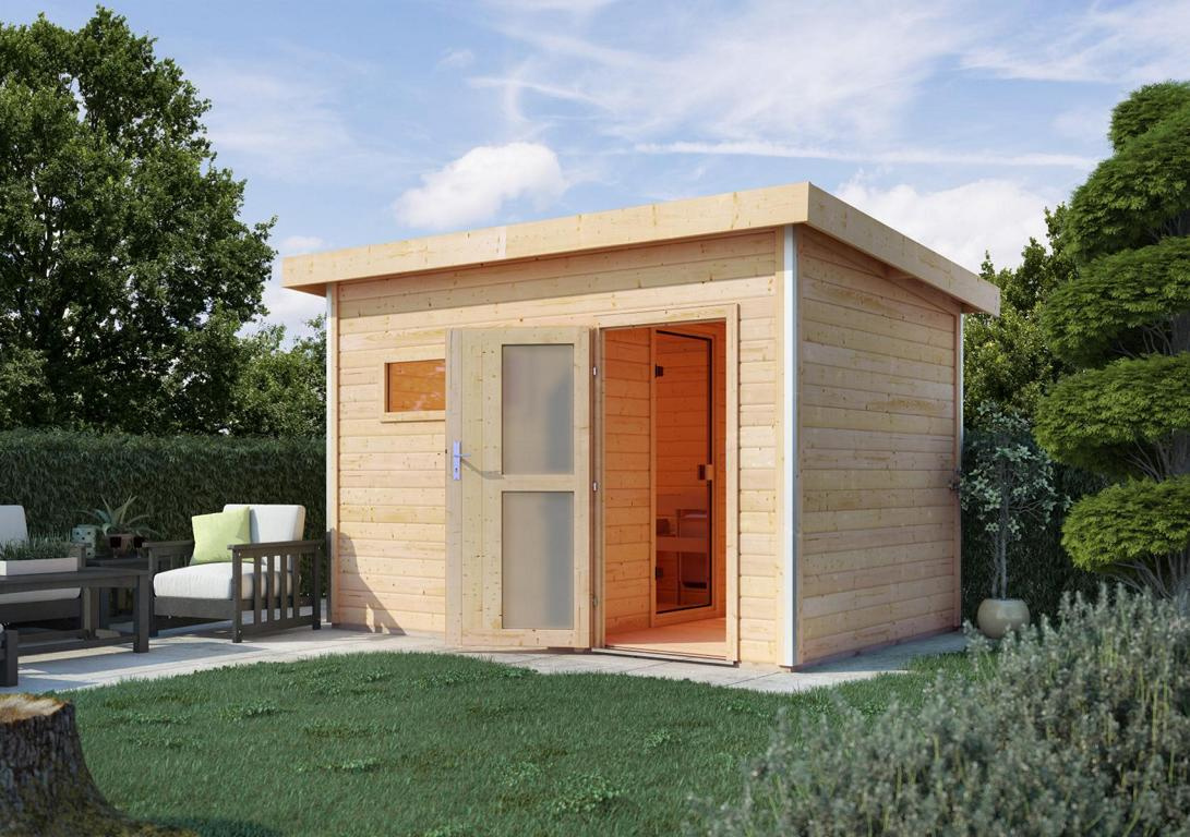 KARIBUHOLZT Sauna Skrollan2, o. Zub. Milchglastür 16880283