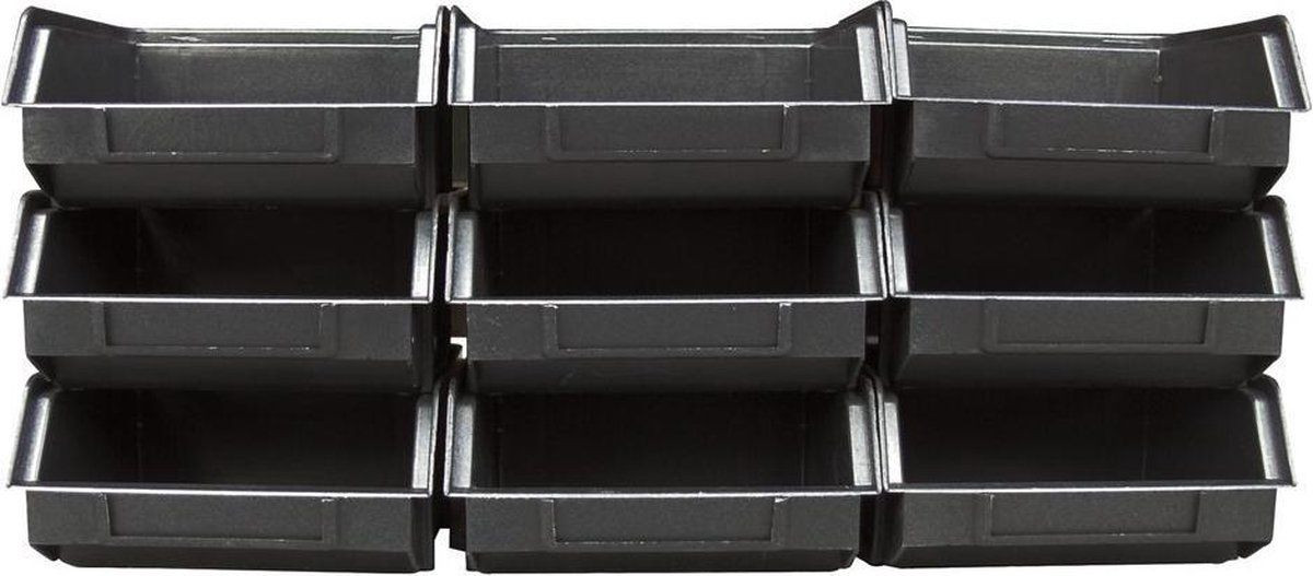Erro 160601ZW Hobbystrip B1 met 9 bakjes - Zwart