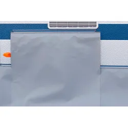 Hindermann Bodenschürze mit Polyvinylchlorid Keder hellgrau 4 x 0,5 Meter