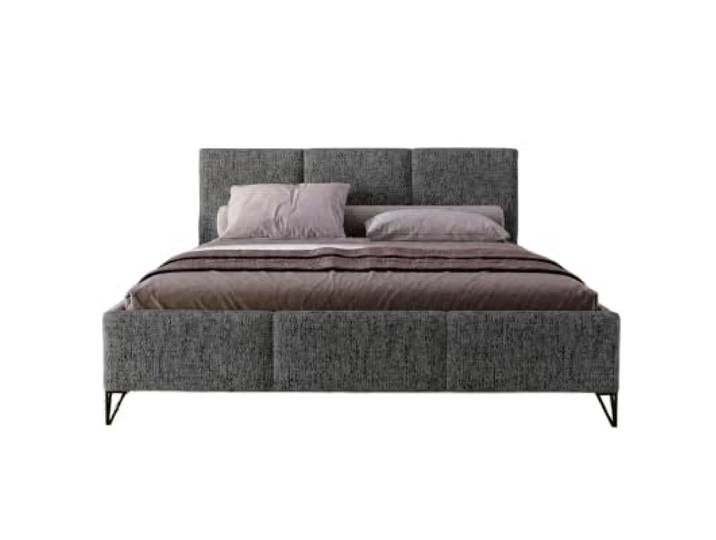 Chilly. Möbel Design Bett Modero - Polsterbett mit Bettkasten, Lattenrost und Kopfteil - 200x200 cm - Holzrahmen - Neve Dunkelgrau