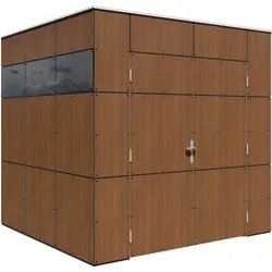 Bertilo Gartenhaus HPL 1 - 6 mm Braun HPL 1: 230 x 228 cm