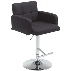 Proregal CHEFGASTRO Barhocker ATACAMA Stoff Chrom HxBxT 93x60x56cm Stoff Schwarz Barstuhl