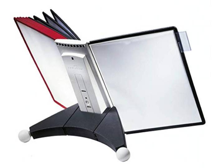 Durable 563200 PUPITRE DE TABLE SHERPA® TABLE 10 Pochettes pour Consultation et Présentation Documents A4 5 Rouge/5 Noir