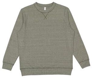 LAT 6935 Vintage Wash Crew T-Shirt in Weathered Military Green size Small   Polyester Blend