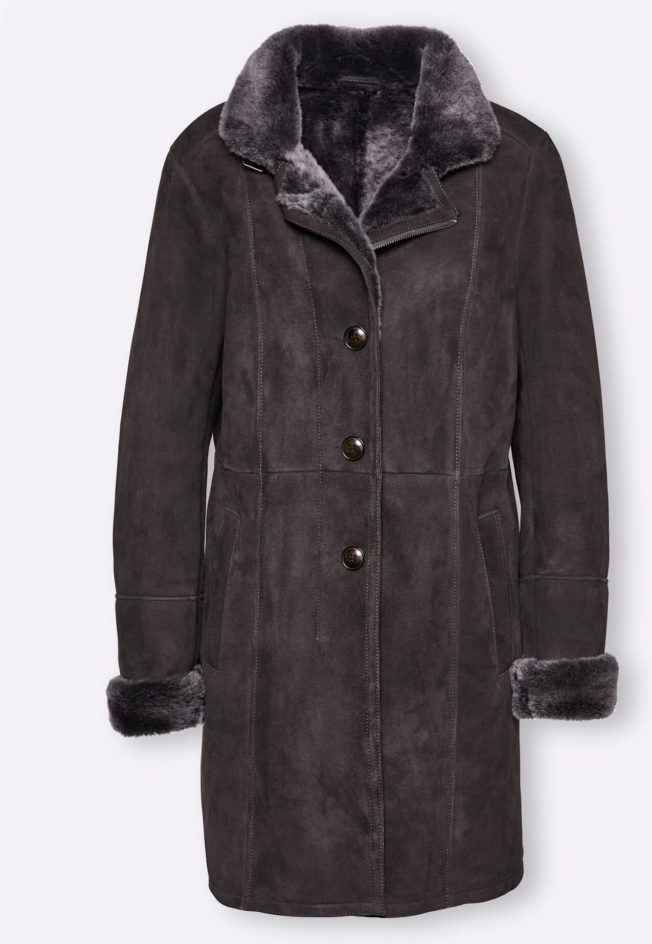 Lederjacke MAINPOL, Damen, Gr. 44, braun, 100% Leder, unifarben, Jacken Lederjacke braun 44