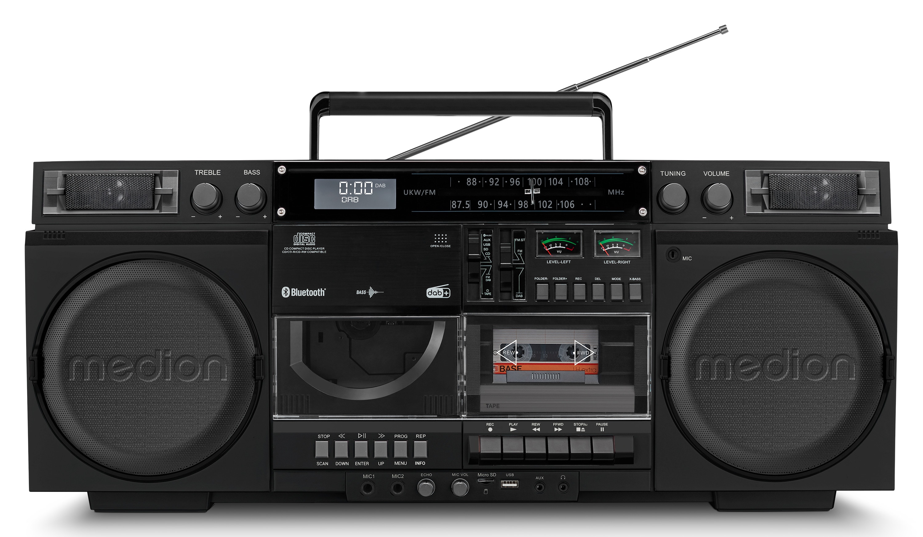 Medion LIFE P66538 Retro-Boombox schwarz