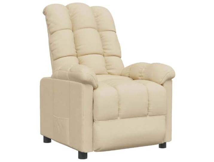 KDVXBCQJH Relaxsessel mit Liegefunktion Polstersessel Fernsehsessel Creme Ergonomischer Polstersessel mit verstellbarer Rückenlehne und Fußstütze für wohlige Entspannung im Wohnzimmer.