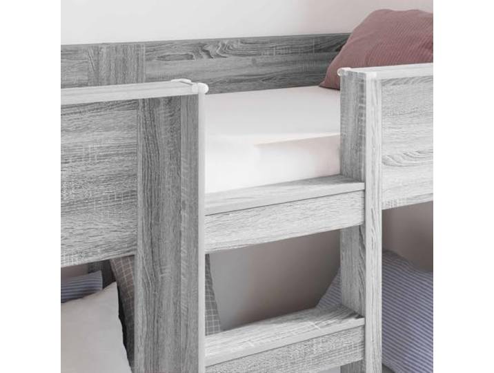 KTHLBRH Etagenbett Grau Sonoma 80 x 200 cm Minimalistisches Design, robuste Struktur, geeignet für Schlafzimmer, 2 Betten