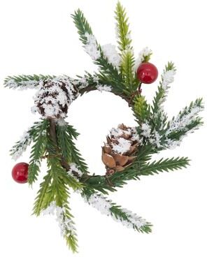 Saro Lifestyle Holiday Napkin Rings With Red Berry Design (Set of 4)