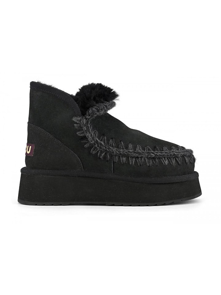 Mou Leder-Winterboots in Schwarz - 37