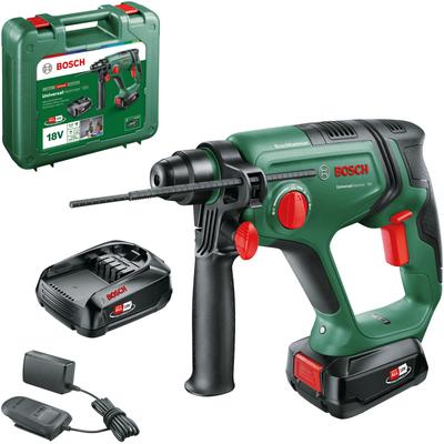 Akku-Bohrhammer BOSCH HOME & GARDEN "UniversalHammer", grün, Bohrmaschinen, mit Akku 18V/2,5Ah und Ladegerät AL 1