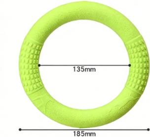 The Handy Homestead Floating Dog Ring Toy For Fetch Training And Chewing green