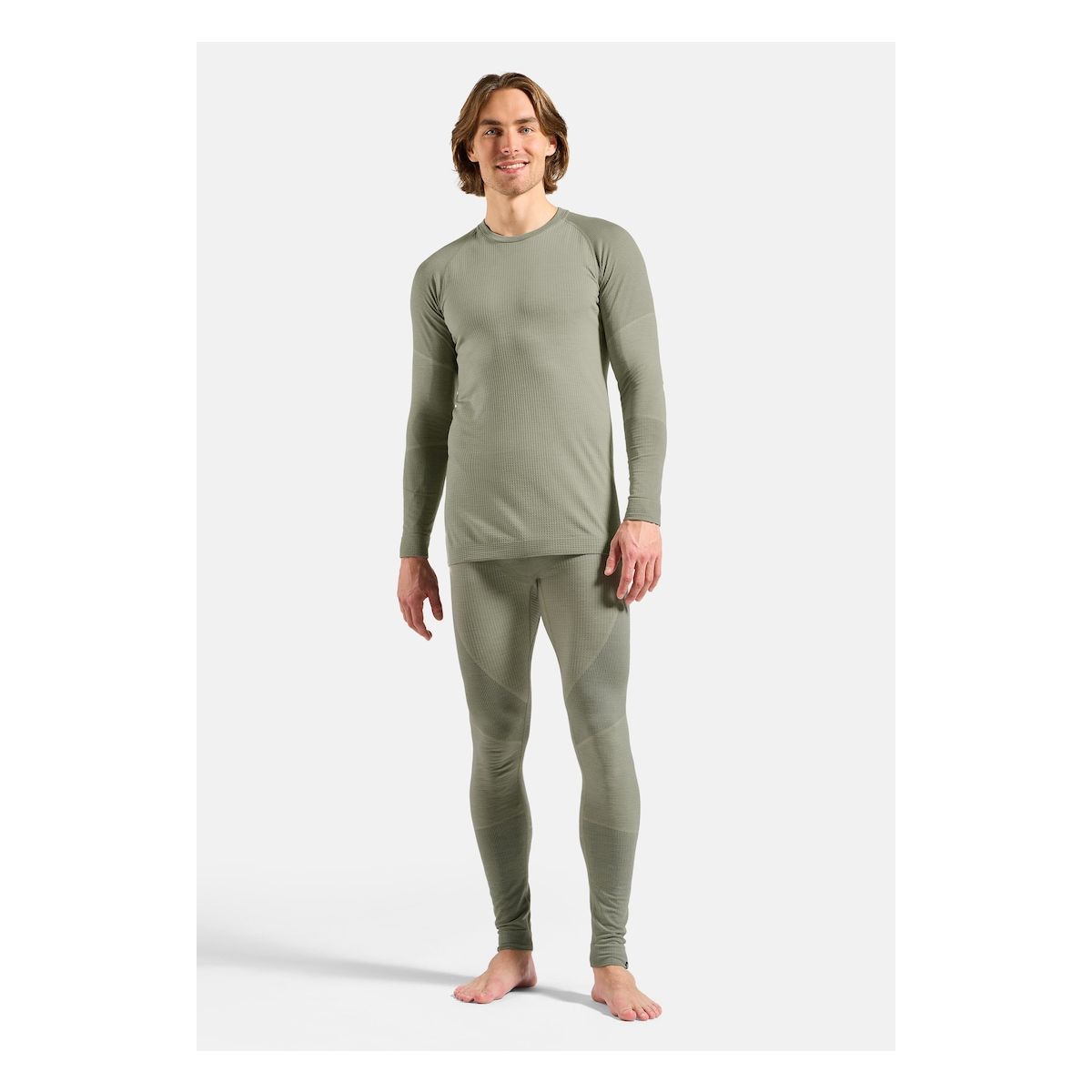 Odlo The Seamless Performance Wool Full-length Base Layer Bottoms shadow (10876) M 112312-10876-M