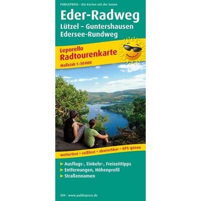 Publicpress Leporello Radtourenkarte Eder-Radweg, Lützel, Guntershausen, Edersee-Rundweg 1:50.000, Sonstige von , KOMPASS Freytag & Berndt,