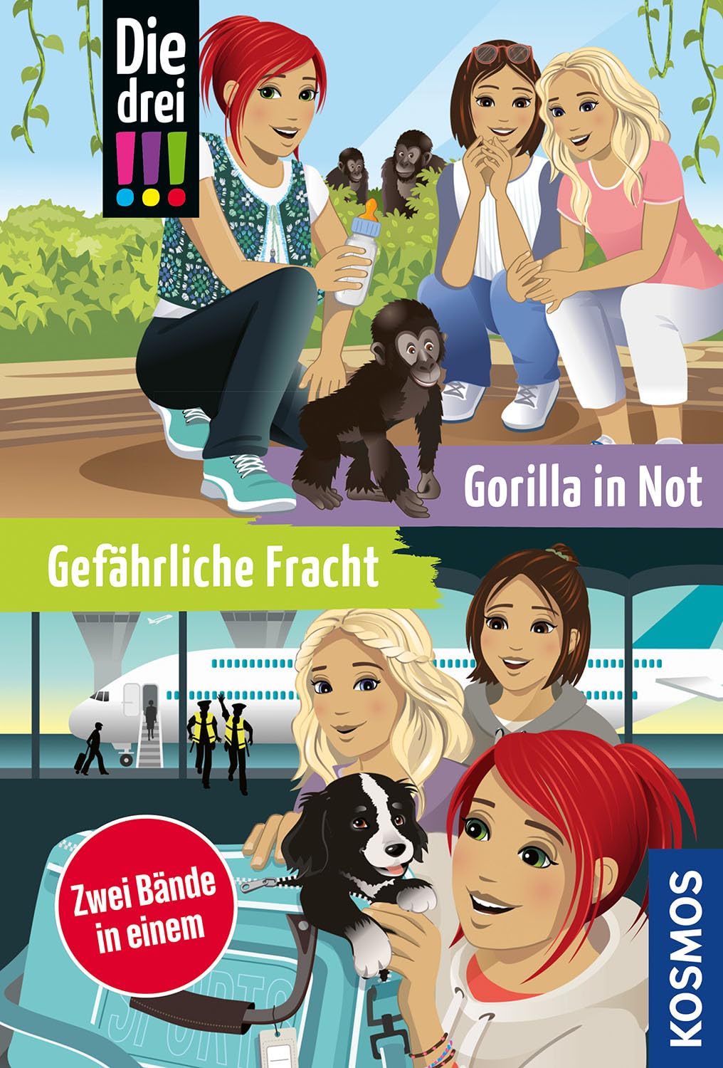 Ann-Katrin Heger - Die drei !!!, Gefährliche Fracht / Gorilla in Not (Doppelband): 2 aufregende Fälle in einem Band in der beliebten Krimi-Reihe ab 10 Jahren - spannende Detektiv-Geschichten und ideales Lesefutter. - Preis vom 18.10.2026 15:28:09 h