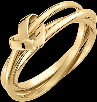 Edenly Origami Herz Trilogie-Ring â€“ 750er Gelbgold (18 Karat)