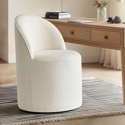 Housely Upholstered Linen Office Chair with Wheels