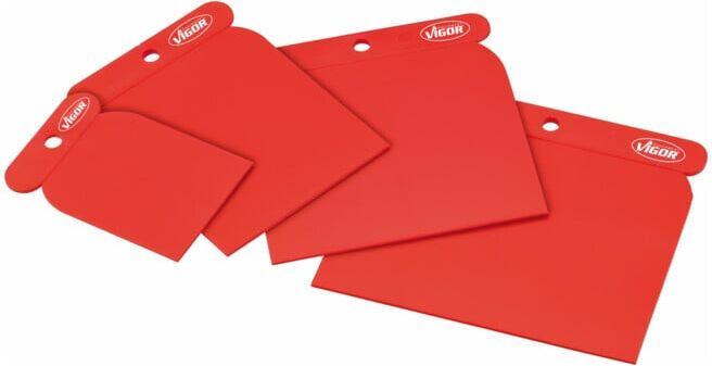 VIGOR Jeu de spatules japonaises en plastique V4278, 4 outils (V4278)