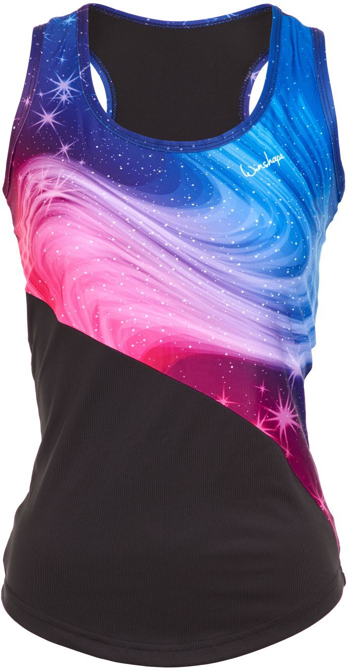 Tanktop WINSHAPE "Tanktop AET105-Stardust", Damen, Gr. XS, bunt (stardust), 80% Polyester, 20% Elasthan, Rundhals, Tops Tanktop, Functional stardust XS