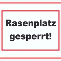 HB-Druck Rasenplatz gesperrt Aufkleber A2 (420x594mm)