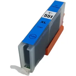 Kompatible Druckerpatrone Canon CLI-551 XL Cyan, 6444B001 CLI-551CXL