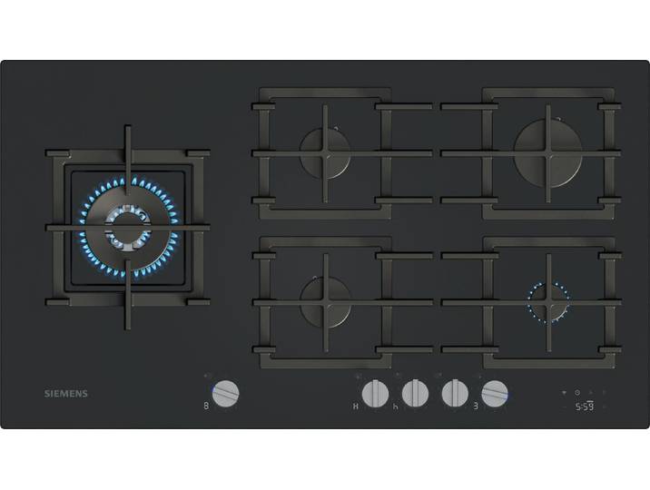 SIEMENS Gas-Kochfeld iQ700 ER9A6SH40, Präzise stepFlame Technologie & komfortables cookConnect System