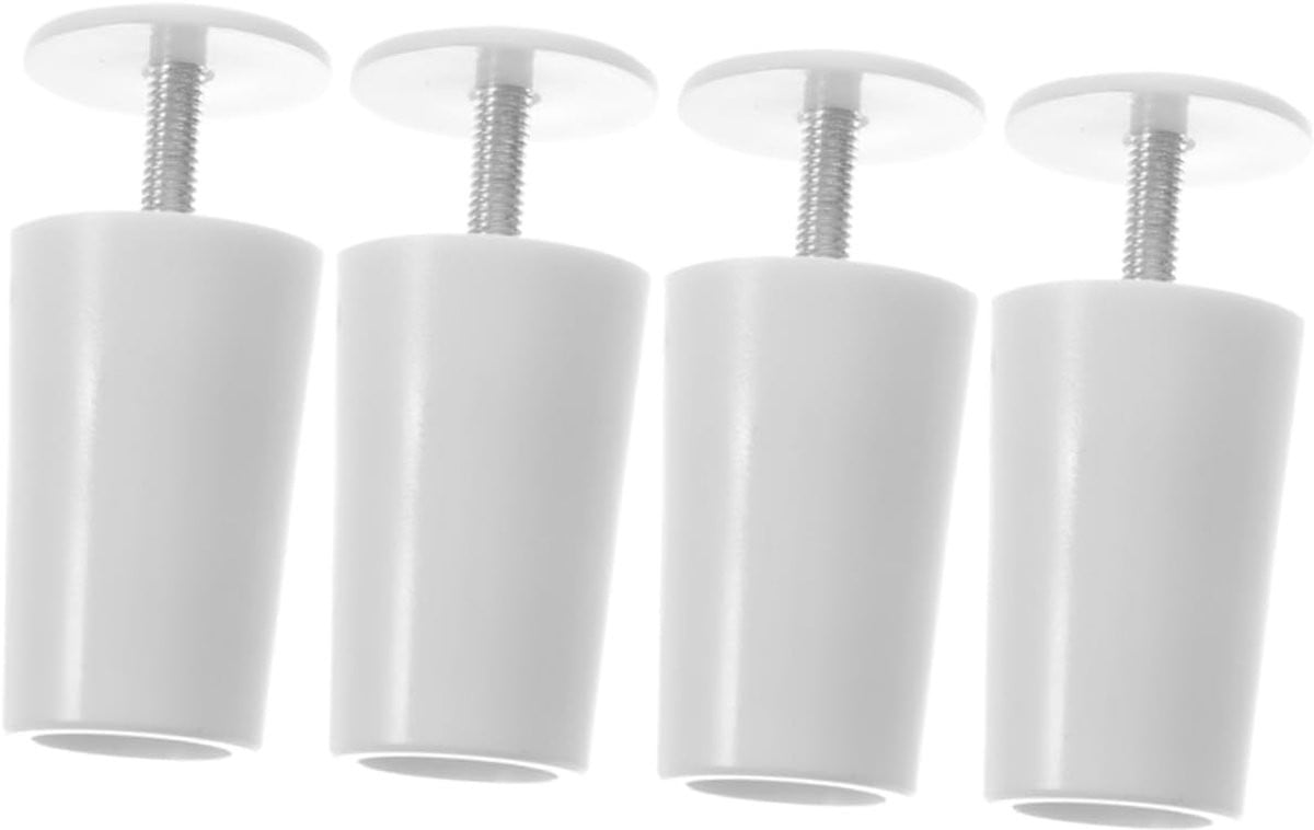 Set van 4 witte rolgordijn stoppers voor raamdecoratie, 6 cm